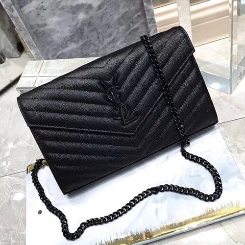 SAINT LAURENT 생로랑 체인크로스 흑니켈 Y201365-1