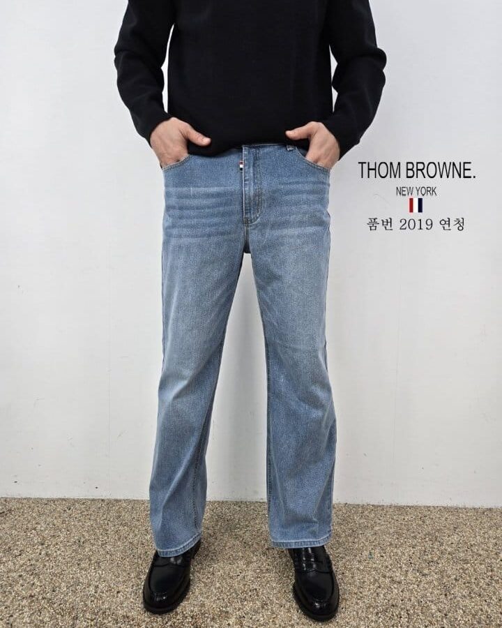THOM BROWNE 톰브라운 세미 일자 청바지