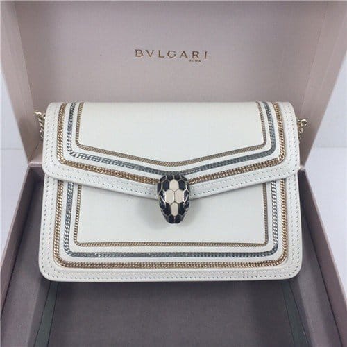 BULGARI 불가리 세르펜티 다이아몬드 블라스트 미니 체인 숄더백 BV28655-2