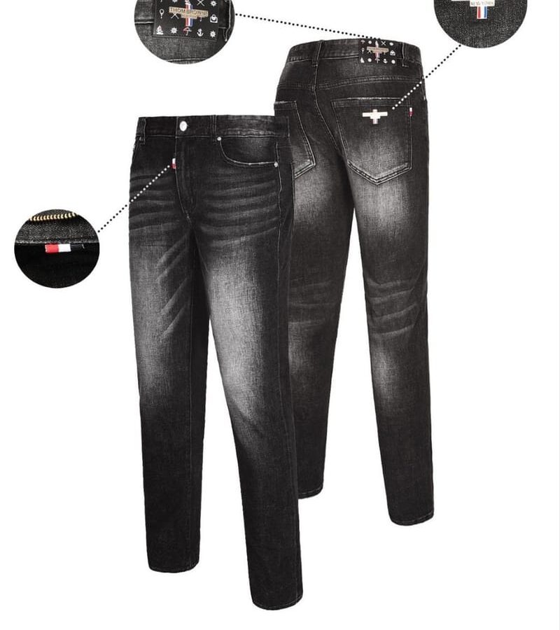 THOM BROWNE 톰브라운 메탈로고 흑청진