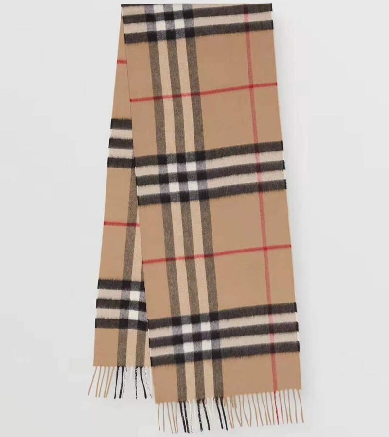 BURBERRY 버버리 캐시미어 머플러 브라운+그레이