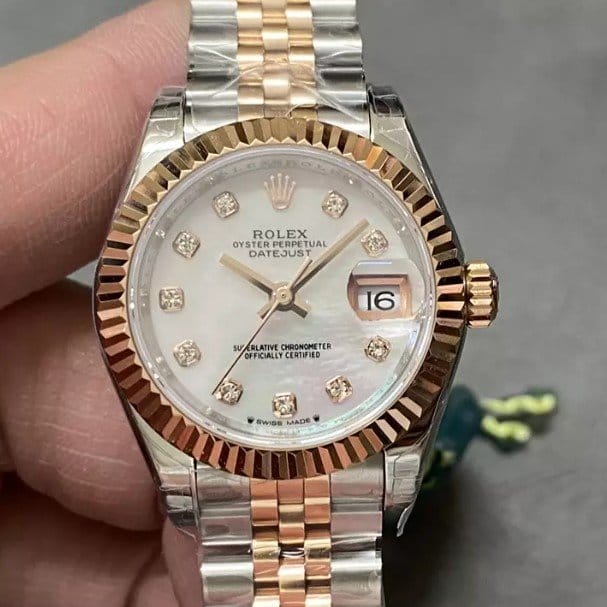 ROLEX 로렉스 레이디 데이저스트 MOP 다이얼 10P 다이아 콤비 28mm 279171