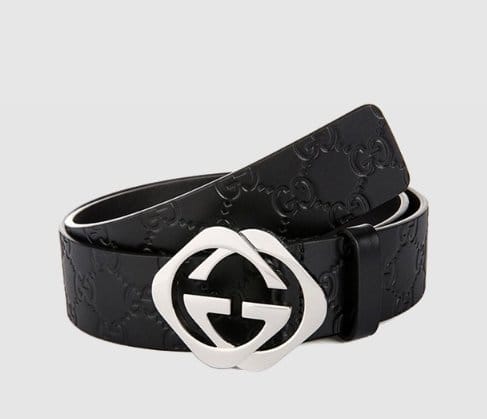 GUCCI 구찌 GG 마몽 엠보스 레더 벨트