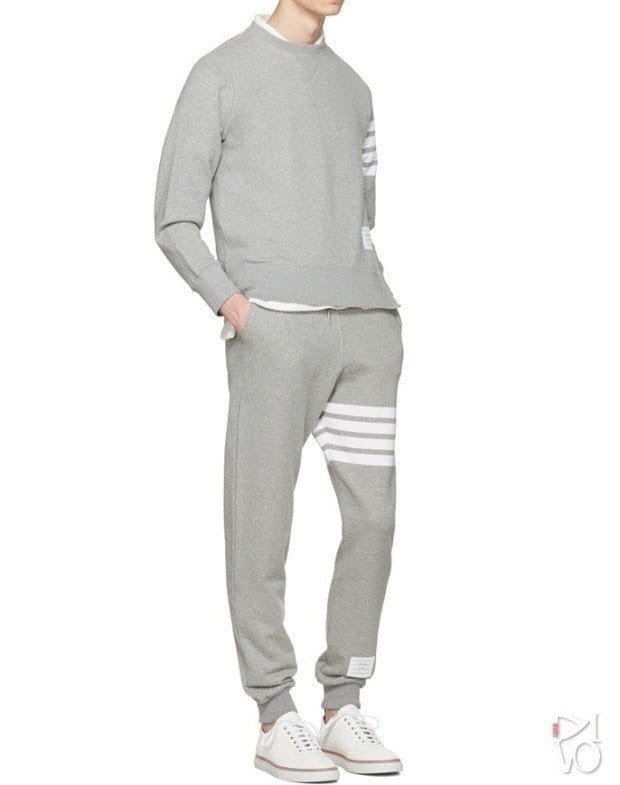 THOM BROWNE 톰브라운 사선완장 시그니처 코튼 맨투맨 & 스웻팬츠 세트 3COLOR