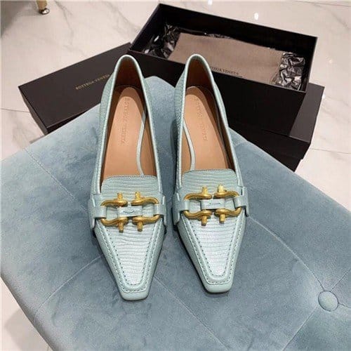 BOTTEGA VENETA 보테가베네타 키튼 힐 송치 가죽 로퍼 굽높이4.5CM BV90610-2 2020/신상