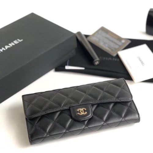 CHANEL 샤넬 장지갑 금장 AS5006