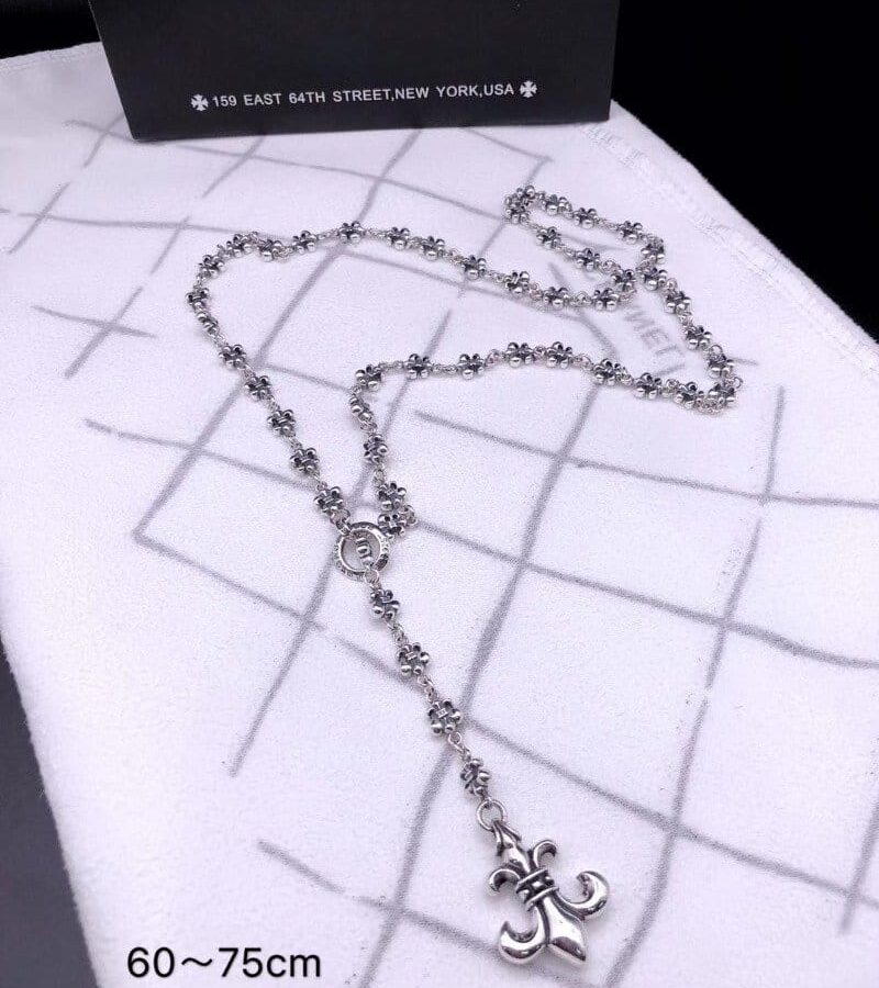 CHROME HEARTS 크롬하츠 여성용 925실버 길이조절 목걸이 65cm