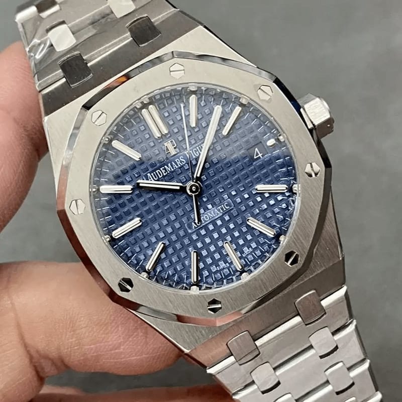 AUDEMARS PIGUET 오데마피게 로얄오크 블루 텍스처 다이얼 SS 브레이슬릿 37mm 15450