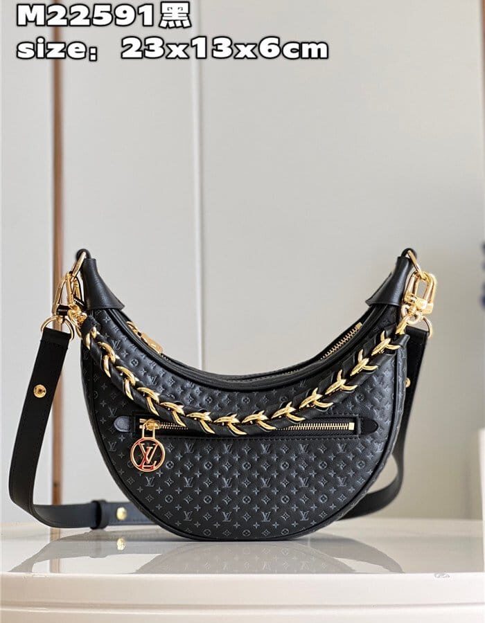 LOUIS VUITTON 루이비통 루프 모노그램 블랙 M22591