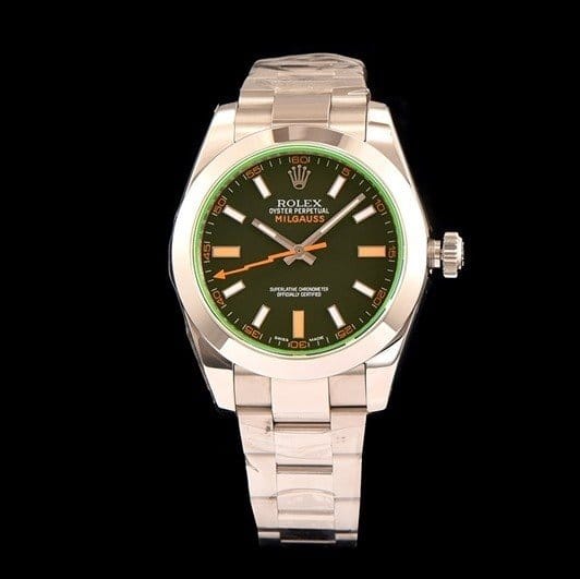 ROLEX 로렉스 인덱스 밀가우스 그린 스틸 116400-GV-72400 그린코팅 블랙다이얼 야광 스틱 인덱스 오토매틱 무브먼트 rol0506