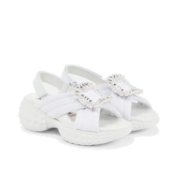 ROGER VIVIER 로저비비에 바이 비브런 라이트 스트라스 버클 샌들