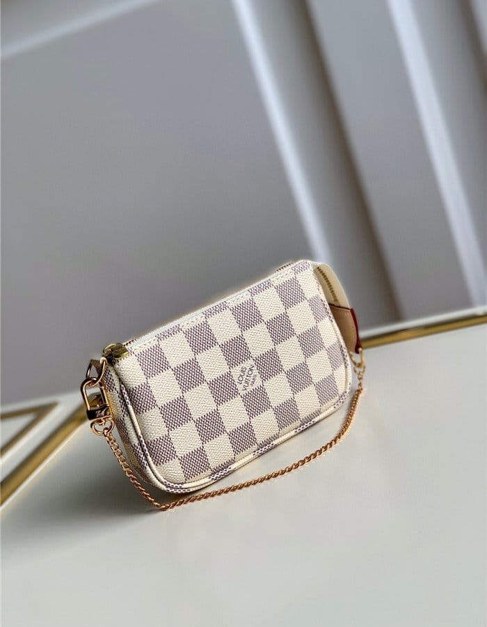 LOUIS VUITTON 루이비통 미니 포쉐트 악세수아 다미에 아주르 M58009