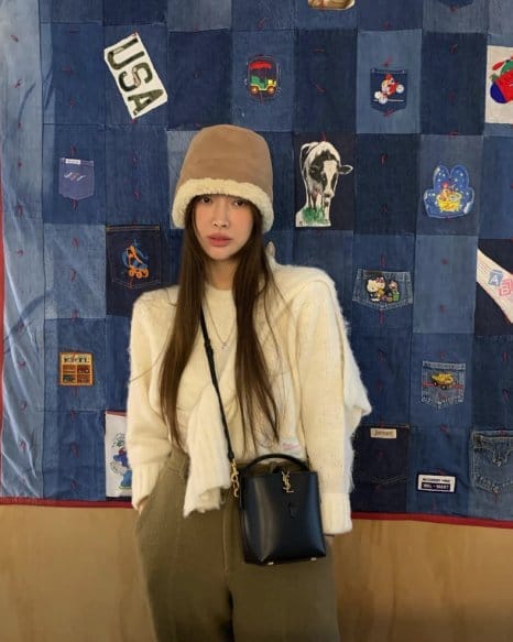 [배우 차정원] SAINT LAURENT 생로랑 버킷백 LE37