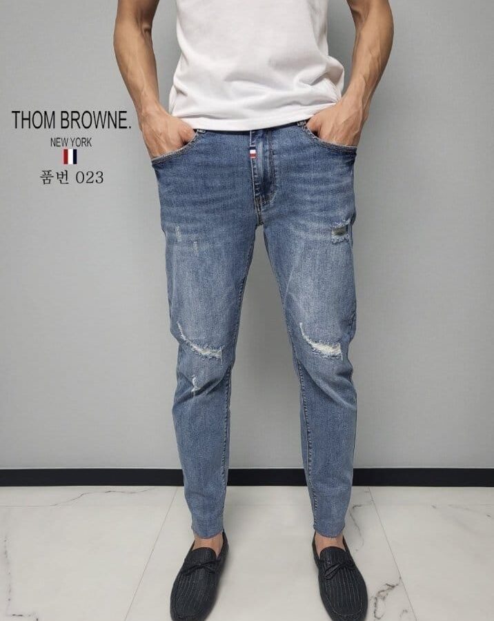 THOM BROWNE 톰브라운 컷팅 청바지