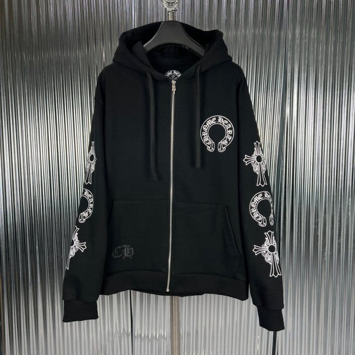 CHROME HEARTS 크롬하츠 더블 크로스 후드집업