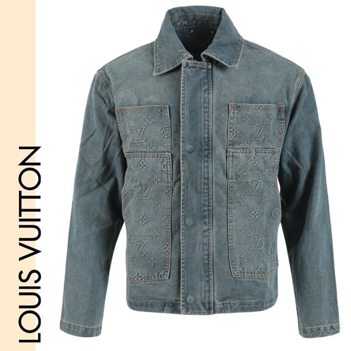 LOUIS VUITTON 루이비통 불박 로고 청자켓