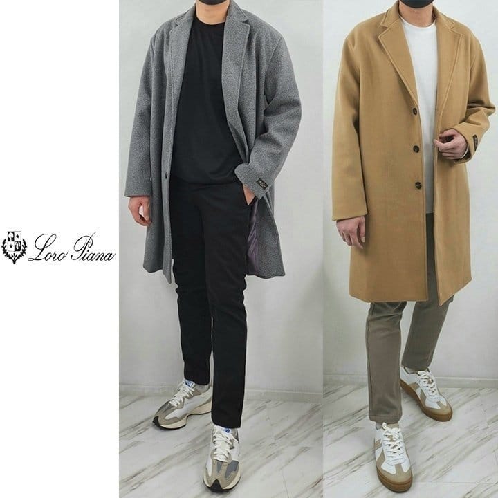 LOROPIANA 로로피아나 울 싱글 코트