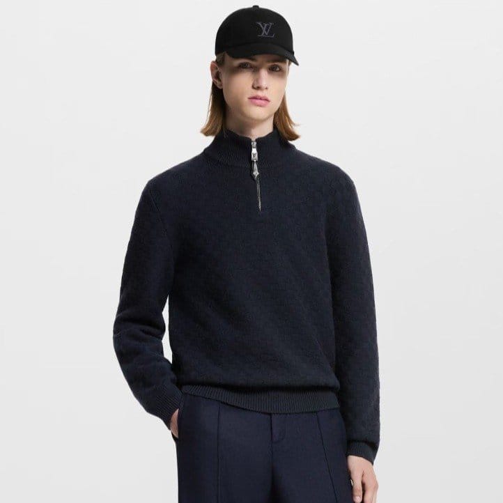 LOUIS VUITTON 루이비통 캐시미어 울 블렌드 하프 집업 풀오버