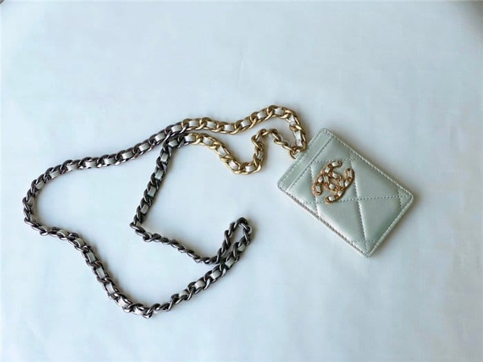 CHANEL 샤넬 19 체인 카드 목걸이 AS3120