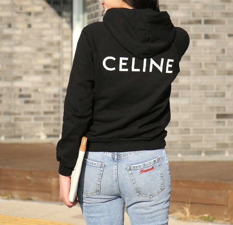 CELINE 셀린느 백로고 네임 커플 후드티