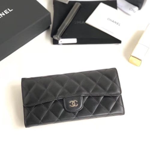 CHANEL 샤넬 장지갑 은장 AS5009