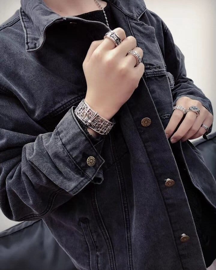 CHROME HEARTS 크롬하츠 남녀공용 925실버 팔찌