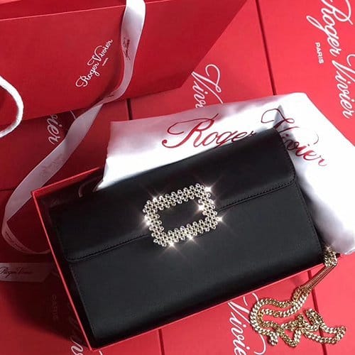 ROGER VIVIER 로저비비에 실크 소프트 클러치 체인숄더 24CM R50025