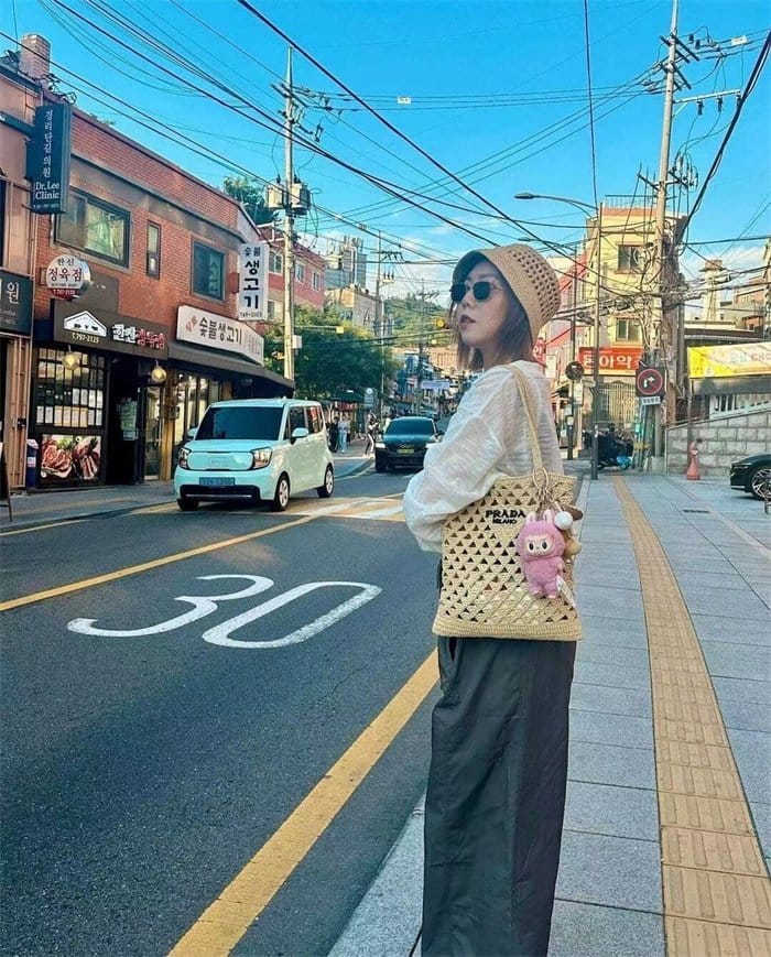 PRADA 프라다 우븐 크로쉐 토트백 1BG493