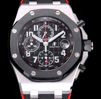 AUDEMARS PIGUET 로얄오크 오프쇼어 26470SO.OO.A002CA.01 리미티드 에디션 크로노그래프 블랙 와플 다이얼 오토매틱 무브먼트 aud0310 - Audemars Piguet Royal Oak Offshore New Update ! Anniversary Edition Chronograph Black Waffle Dial High Quilty Automatic Movement