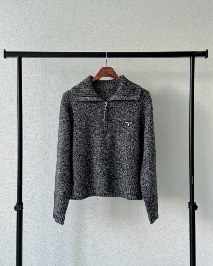 PRADA 프라다 여성 울 반집업 니트