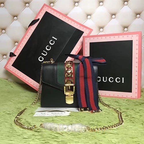 GUCCI 구찌 실비 미니 검정 SYLVIE 431666