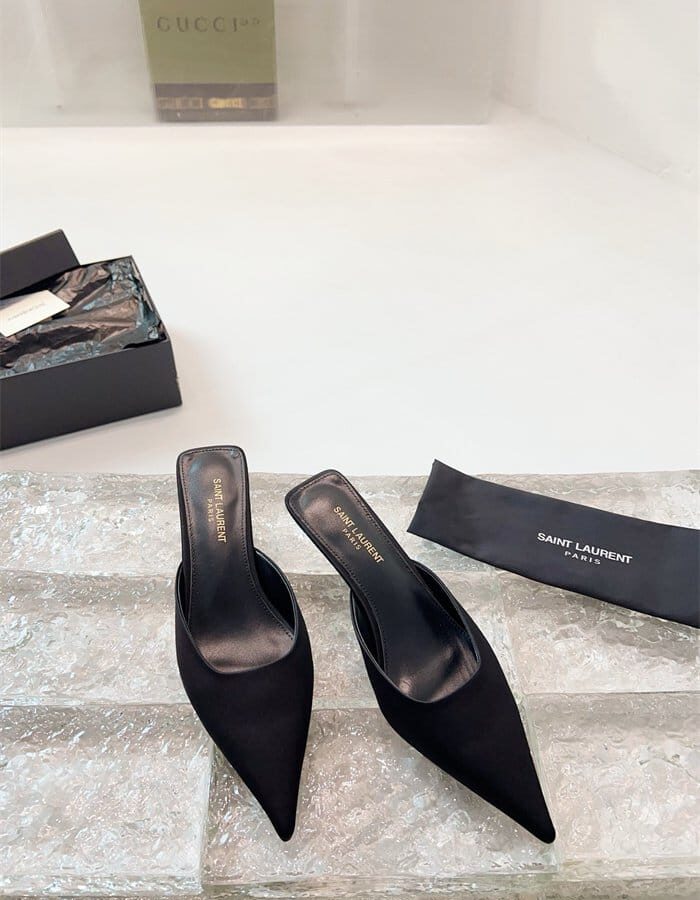 SAINT LAURENT 생로랑 여성용 슬리퍼 (굽높이4.5CM) Y63849-1