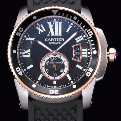CARTIER 까르띠에 칼리브 드 스위스 2824 오토매틱 무브먼트 블랙다이얼 스크래치 방지 사파이어 크리스탈 글라스 최고급 옵션 car0521 - Cartier Calibre De Cartier Tank Swiss 2824 Automatic Movment