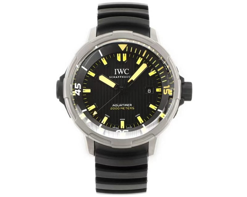 IWC 아이더블유씨 아쿠아타이머 티타늄 블랙/옐로우 다이얼