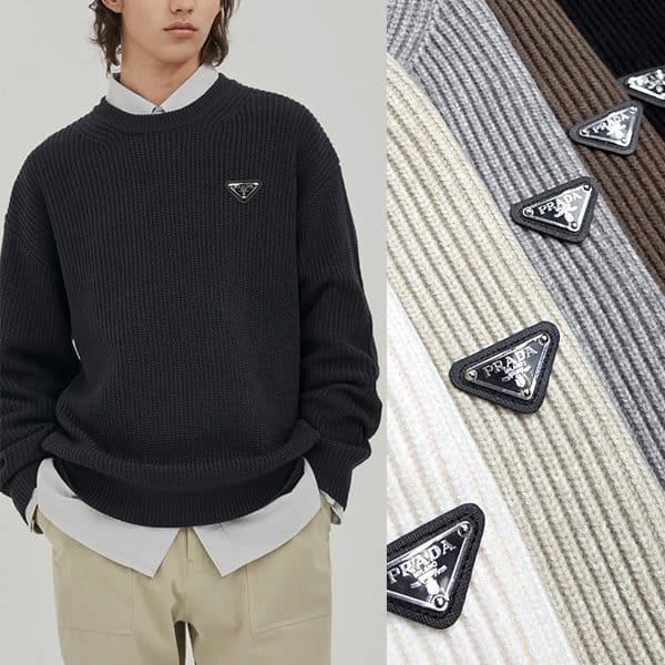PRADA 프라다 하찌 라운드 니트