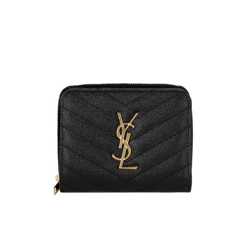 SAINT LAURENT 생로랑 모노그램 컴팩트 지퍼어라운드 지갑