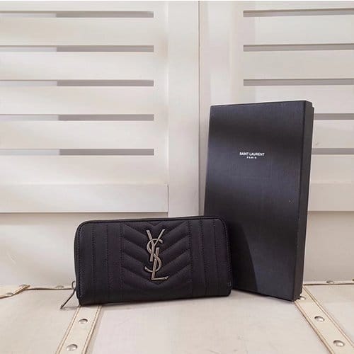SAINT LAURENT 생로랑 지퍼 어라운드 지갑 455681