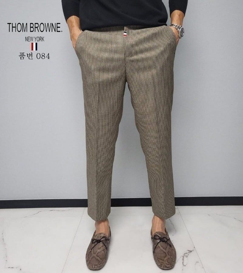 THOM BROWNE 톰브라운 타탄 체크 반밴딩 슬렉스