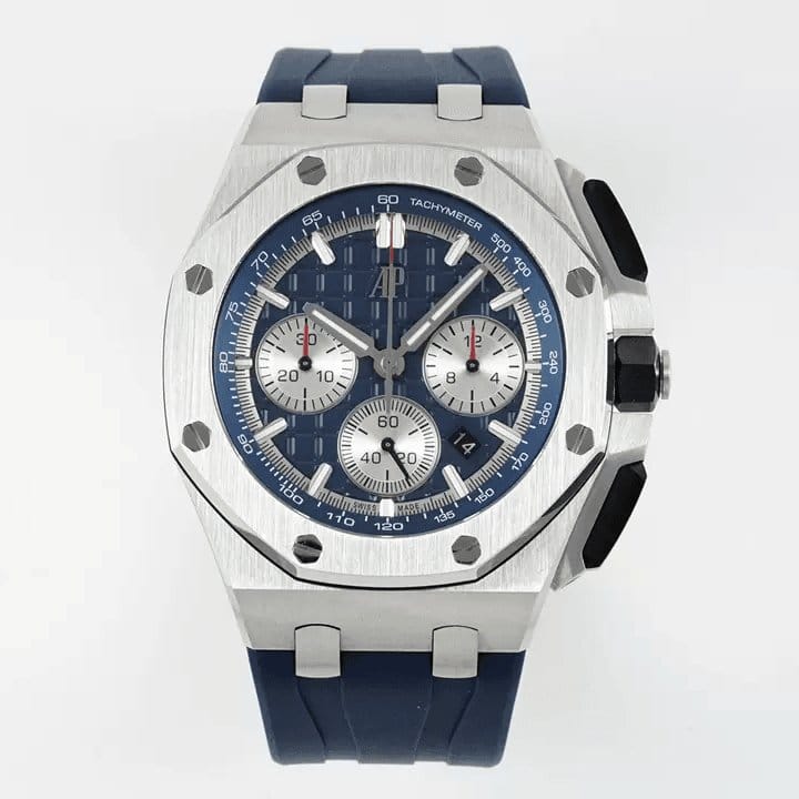 AUDEMARS PIGUET 오데마피게 로얄오크 오프쇼어 크로노그래프 블루 다이얼 SS 블루 러버 밴드 44mm 26420