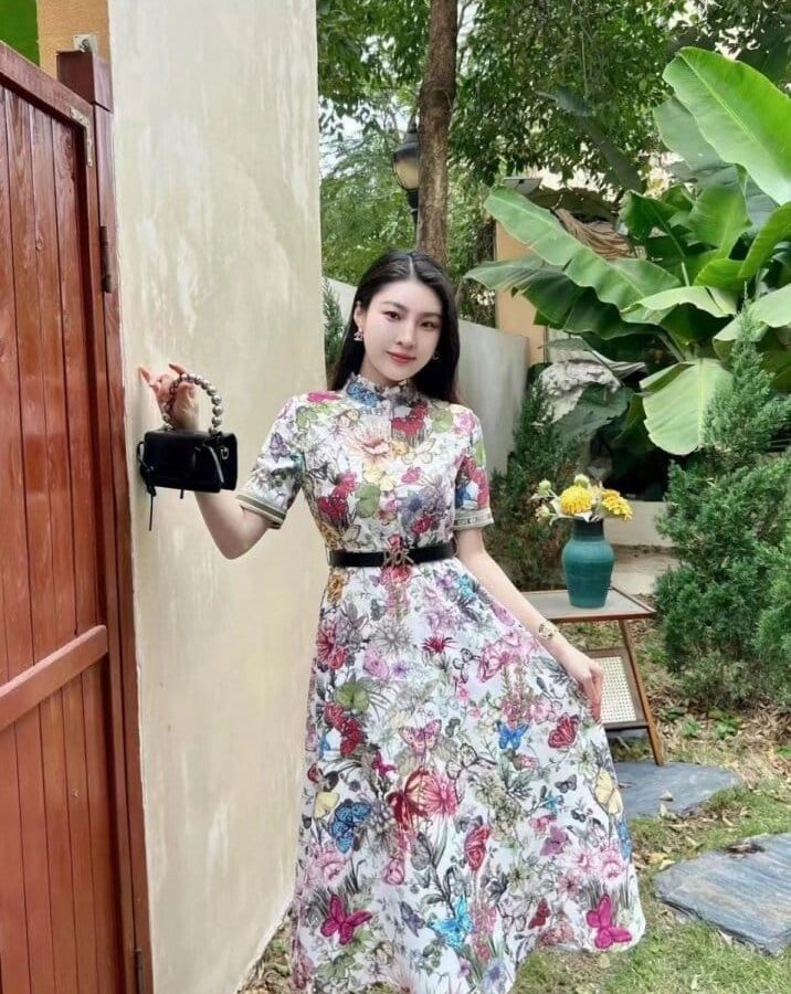 DIOR 디올 플라워 원피스 벨트포함