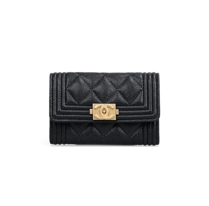 CHANEL 샤넬 보이 캐비어 카드지갑 4COLOR (금장/은장)