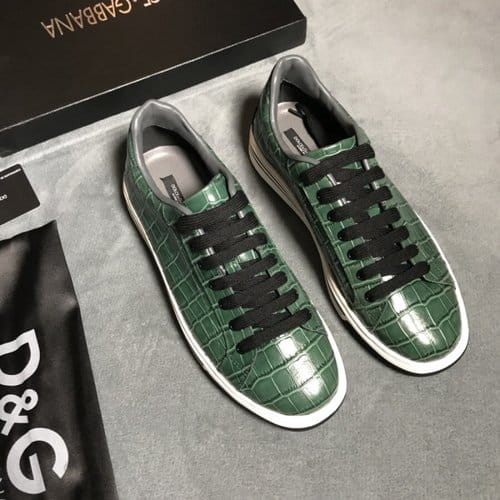DOLCE & GABBANA 돌체앤가바나 크록 레더 스니커즈