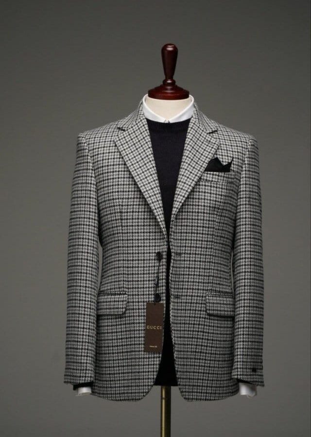 GUCCI 구찌 최상급 하운드투스 울 블레이저