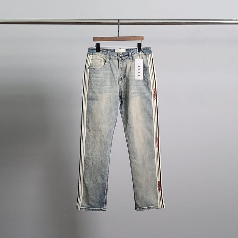 GUCCI 구찌 타이거 라인 워싱 청바지