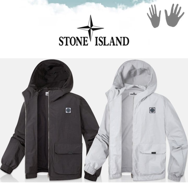 STONE ISLAND 스톤아일랜드 오버핏 언발 바람막이