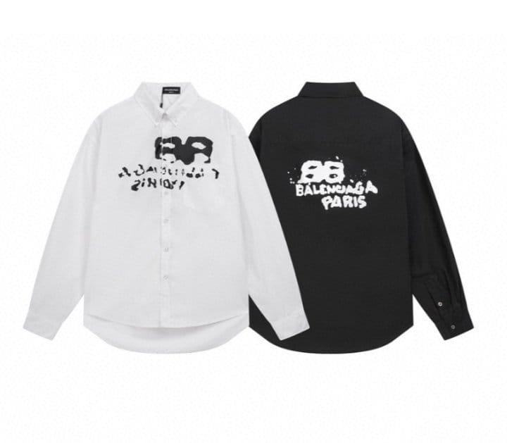 BALENCIAGA 발렌시아가 핸드드로우 로고 셔츠