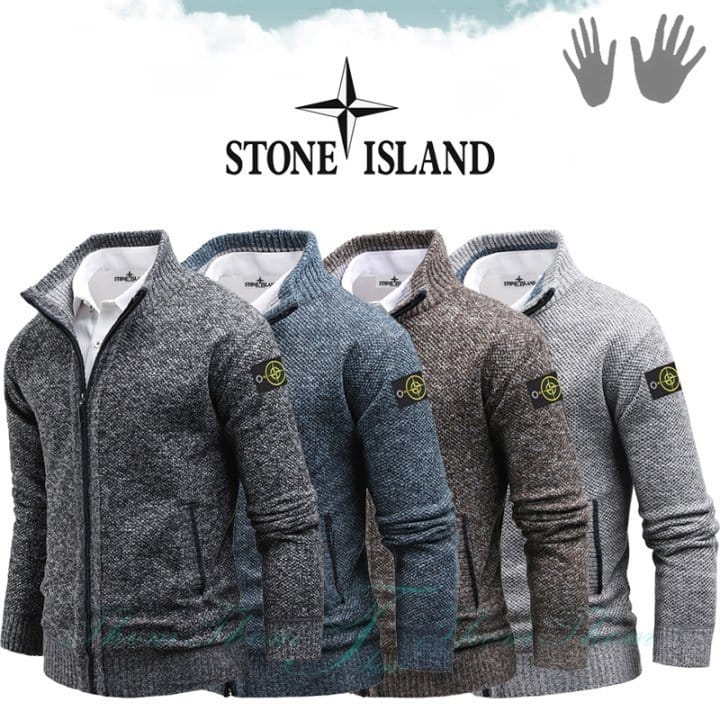 STONE ISLAND 스톤아일랜드 보카시 니트 기모 집업
