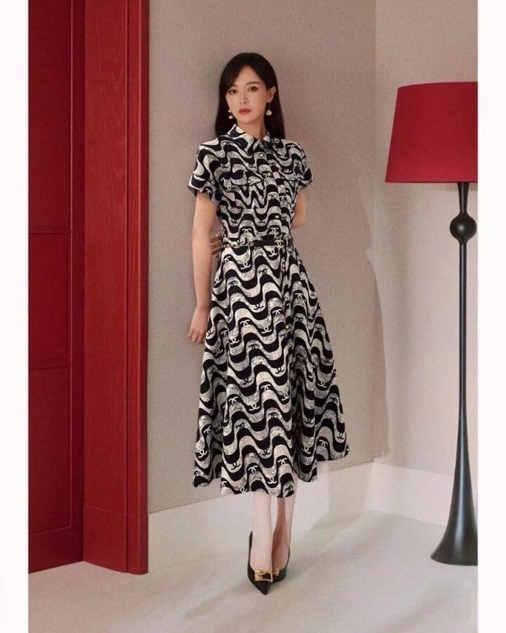 CHANEL 샤넬 물결 원피스