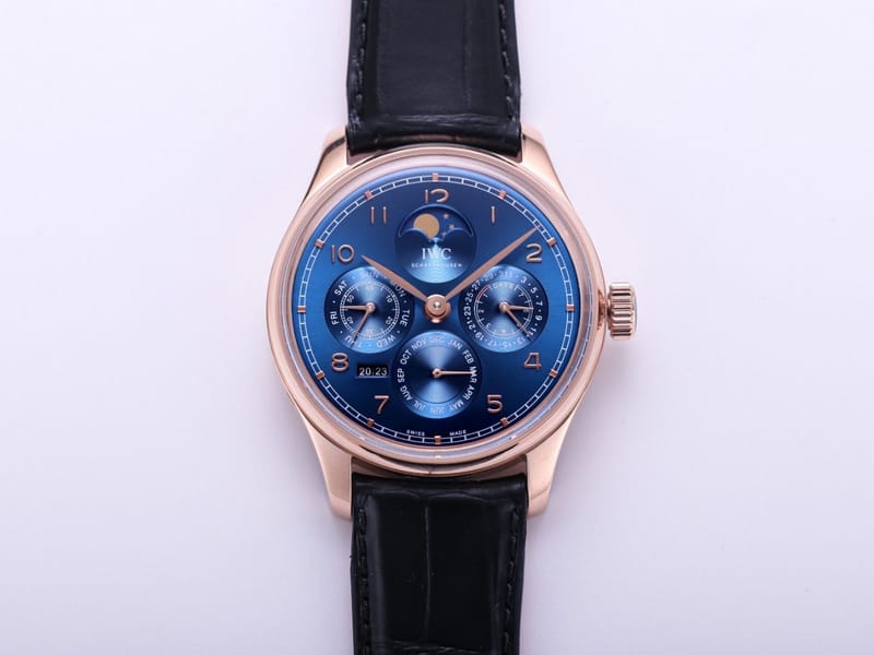 IWC 아이더블유씨 포르투기저 문페이즈 로즈골드 블루다이얼