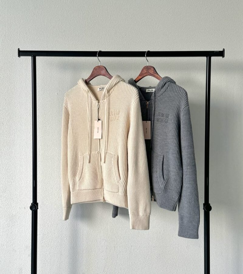 MIUMIU 미우미우 울100 후드 집업